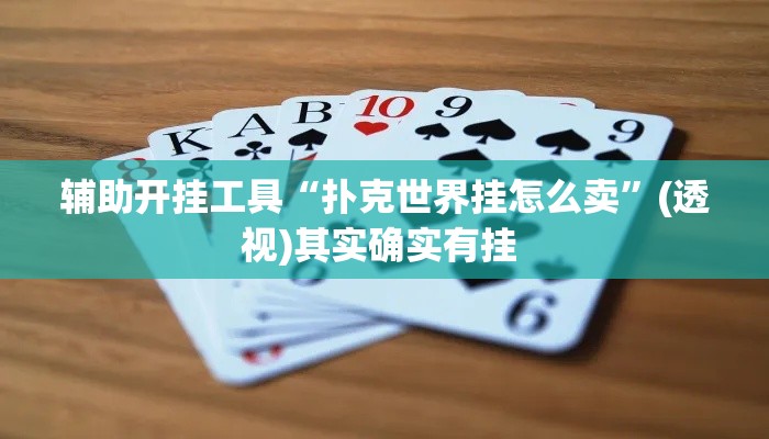 辅助开挂工具“扑克世界挂怎么卖	”(透视)其实确实有挂 