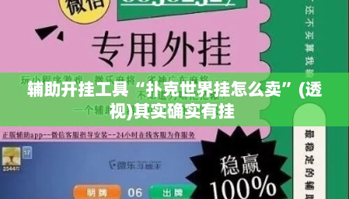辅助开挂工具“扑克世界挂怎么卖	”(透视)其实确实有挂 