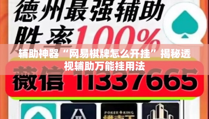 辅助神器“网易棋牌怎么开挂”揭秘透视辅助万能挂用法