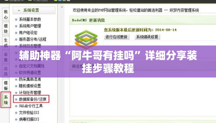辅助神器“阿牛哥有挂吗”详细分享装挂步骤教程