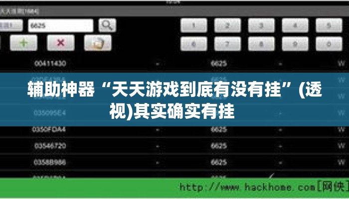 辅助神器“天天游戏到底有没有挂”(透视)其实确实有挂 