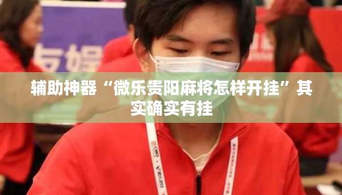 辅助神器“微乐贵阳麻将怎样开挂”其实确实有挂
