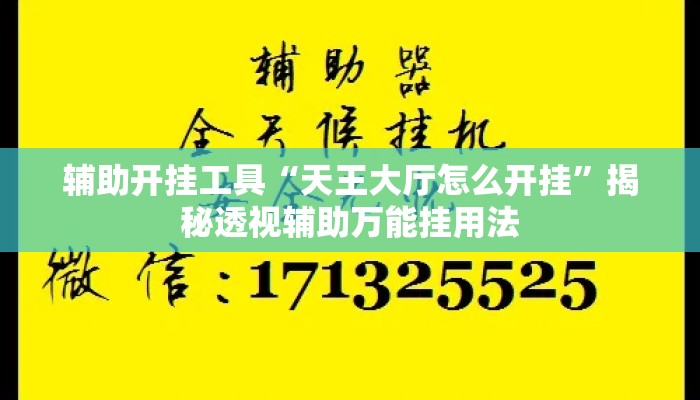 辅助开挂工具“天王大厅怎么开挂	”揭秘透视辅助万能挂用法