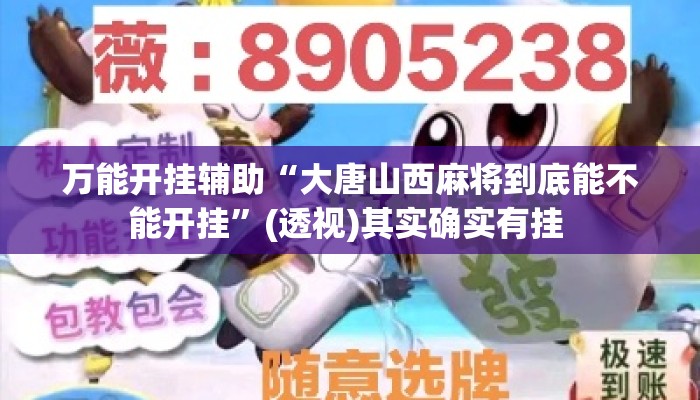 万能开挂辅助“大唐山西麻将到底能不能开挂	”(透视)其实确实有挂 
