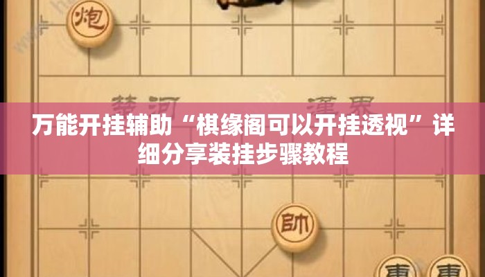 万能开挂辅助“棋缘阁可以开挂透视	”详细分享装挂步骤教程