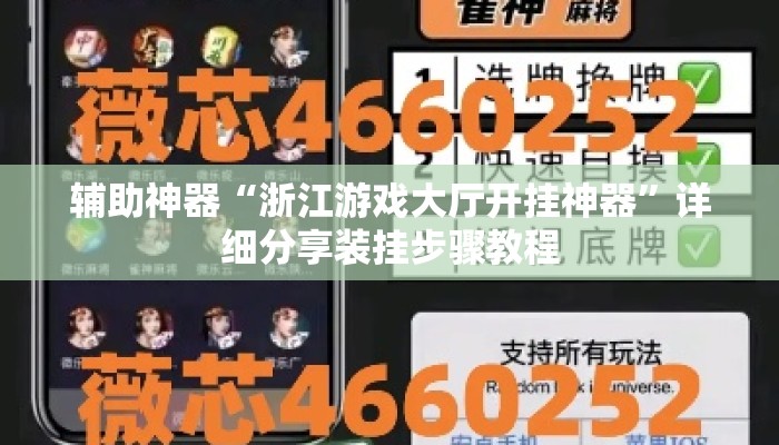 辅助神器“浙江游戏大厅开挂神器”详细分享装挂步骤教程