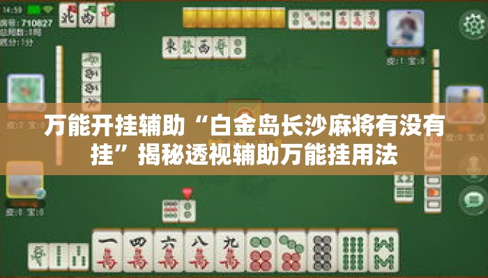 万能开挂辅助“白金岛长沙麻将有没有挂”揭秘透视辅助万能挂用法