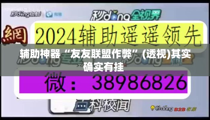 辅助神器“友友联盟作弊	”(透视)其实确实有挂 