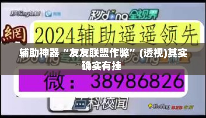 辅助神器“友友联盟作弊	”(透视)其实确实有挂 