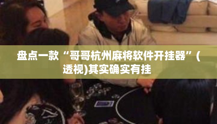 盘点一款“哥哥杭州麻将软件开挂器”(透视)其实确实有挂 