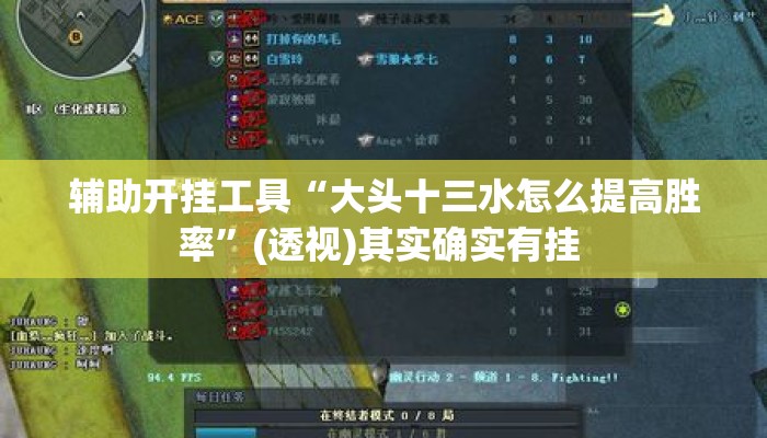 辅助开挂工具“大头十三水怎么提高胜率	”(透视)其实确实有挂 