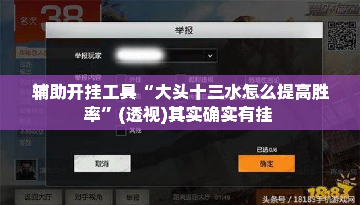 辅助开挂工具“大头十三水怎么提高胜率”(透视)其实确实有挂 