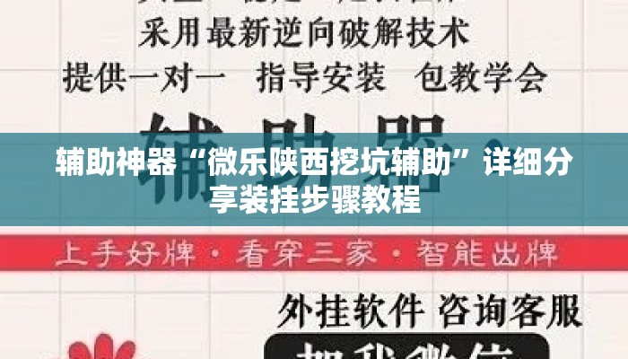 辅助神器“微乐陕西挖坑辅助”详细分享装挂步骤教程