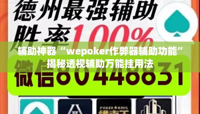 辅助神器“wepoker作弊器辅助功能	”揭秘透视辅助万能挂用法