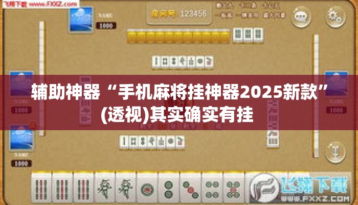 辅助神器“手机麻将挂神器2025新款”(透视)其实确实有挂 