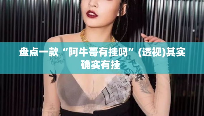 盘点一款“阿牛哥有挂吗”(透视)其实确实有挂 