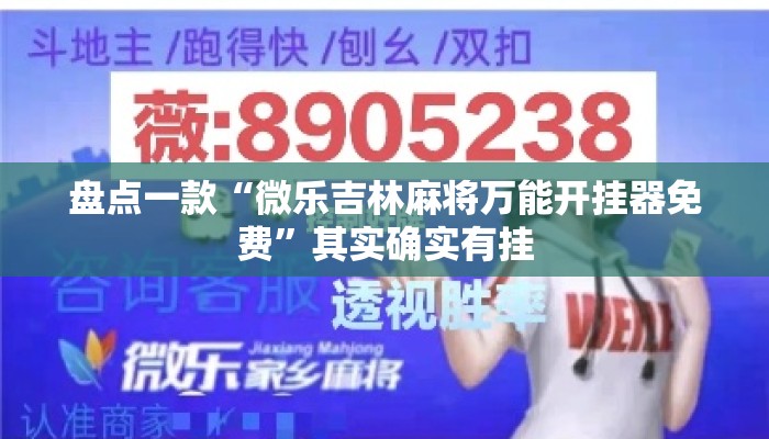 盘点一款“微乐吉林麻将万能开挂器免费	”其实确实有挂