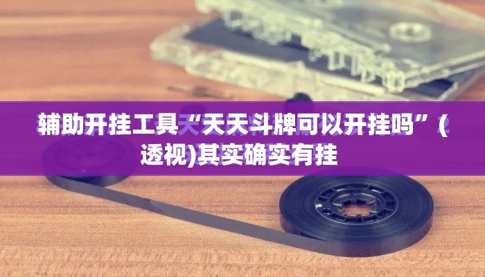 辅助开挂工具“天天斗牌可以开挂吗	”(透视)其实确实有挂 