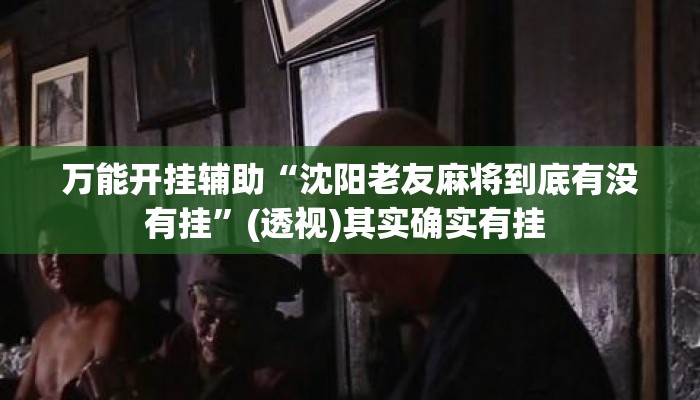 万能开挂辅助“沈阳老友麻将到底有没有挂”(透视)其实确实有挂 