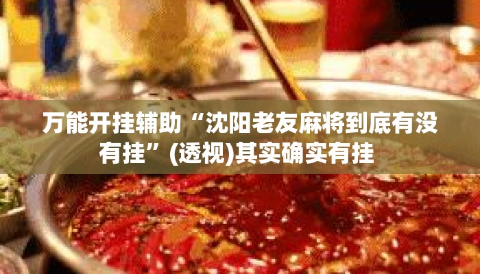 万能开挂辅助“沈阳老友麻将到底有没有挂”(透视)其实确实有挂 
