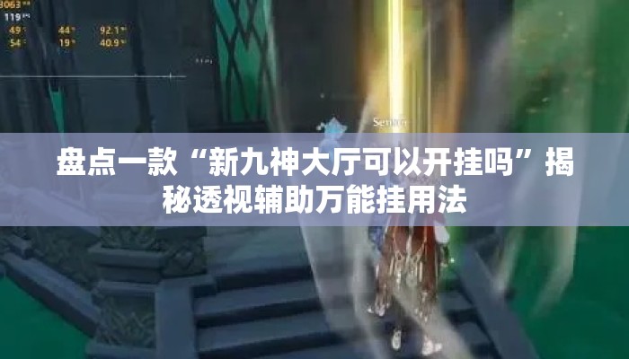 盘点一款“新九神大厅可以开挂吗”揭秘透视辅助万能挂用法