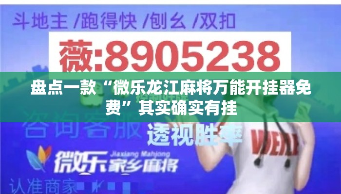 盘点一款“微乐龙江麻将万能开挂器免费”其实确实有挂