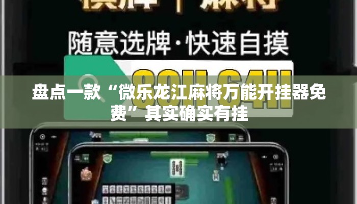 盘点一款“微乐龙江麻将万能开挂器免费”其实确实有挂