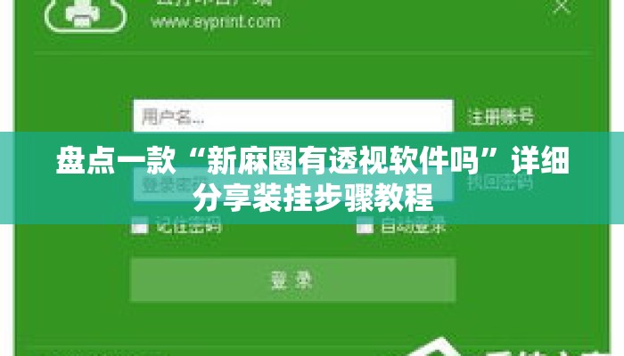盘点一款“新麻圈有透视软件吗”详细分享装挂步骤教程