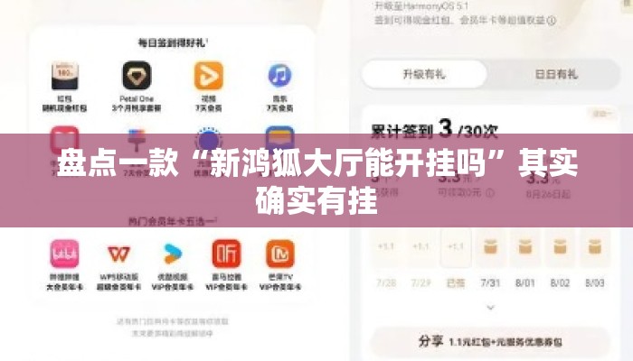 盘点一款“新鸿狐大厅能开挂吗”其实确实有挂