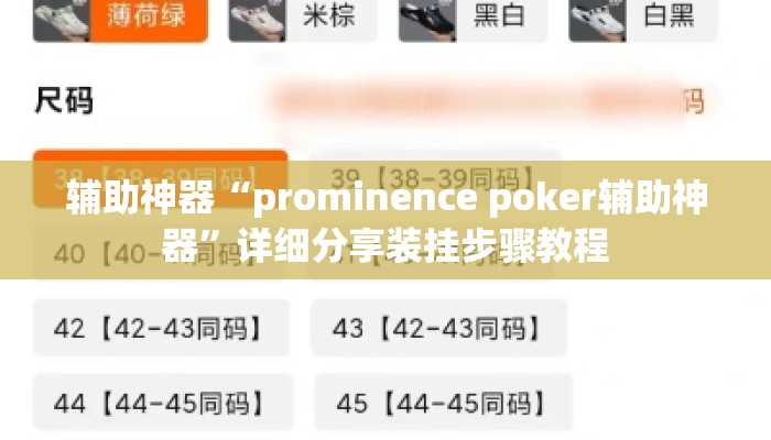 辅助神器“prominence poker辅助神器”详细分享装挂步骤教程
