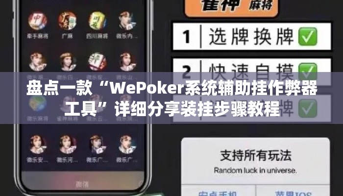 盘点一款“WePoker系统辅助挂作弊器工具”详细分享装挂步骤教程