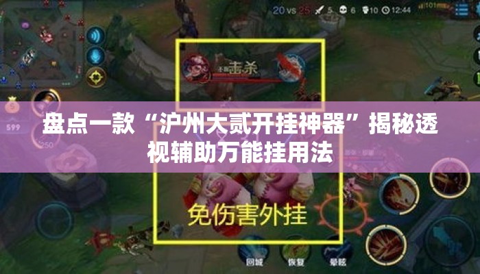 盘点一款“沪州大贰开挂神器	”揭秘透视辅助万能挂用法