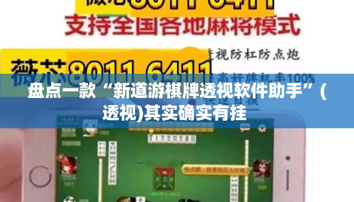 盘点一款“新道游棋牌透视软件助手”(透视)其实确实有挂 