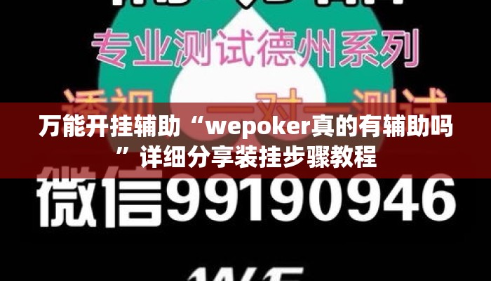 万能开挂辅助“wepoker真的有辅助吗	”详细分享装挂步骤教程