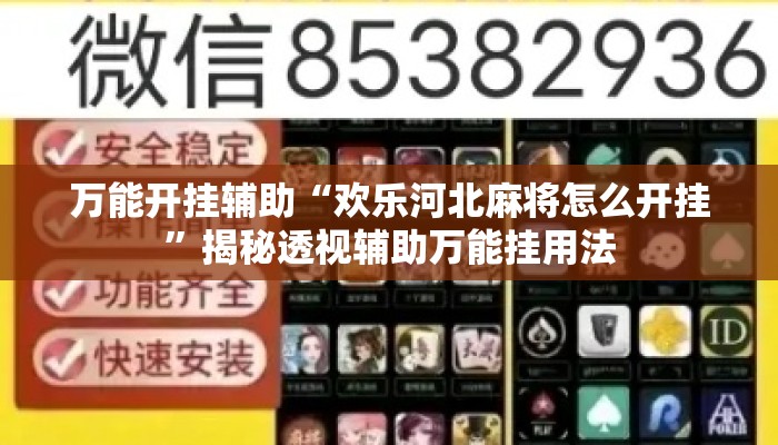 万能开挂辅助“欢乐河北麻将怎么开挂”揭秘透视辅助万能挂用法