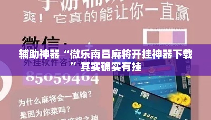 辅助神器“微乐南昌麻将开挂神器下载”其实确实有挂