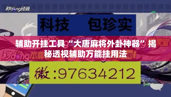 辅助开挂工具“大唐麻将外卦神器”揭秘透视辅助万能挂用法