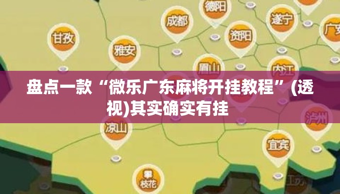 盘点一款“微乐广东麻将开挂教程”(透视)其实确实有挂 