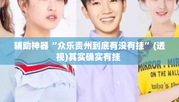辅助神器“众乐贵州到底有没有挂”(透视)其实确实有挂 
