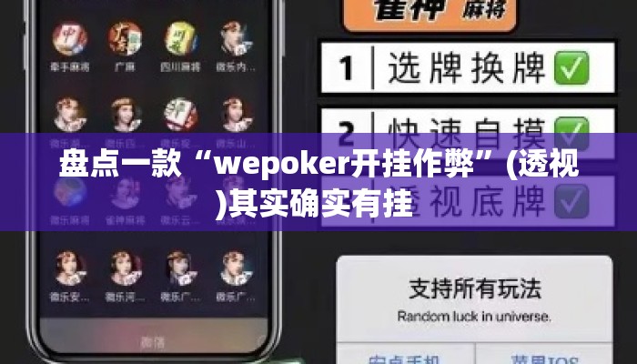 盘点一款“wepoker开挂作弊”(透视)其实确实有挂 
