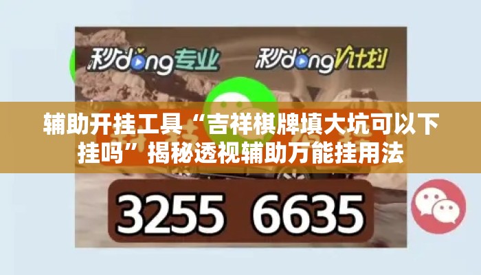 辅助开挂工具“吉祥棋牌填大坑可以下挂吗”揭秘透视辅助万能挂用法