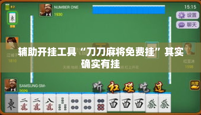 辅助开挂工具“刀刀麻将免费挂	”其实确实有挂