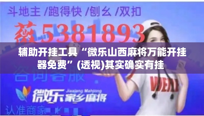 辅助开挂工具“微乐山西麻将万能开挂器免费	”(透视)其实确实有挂 