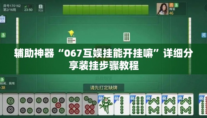 辅助神器“067互娱挂能开挂嘛”详细分享装挂步骤教程