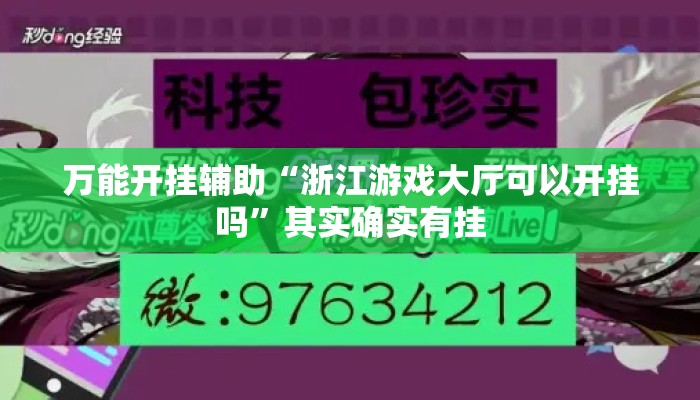 万能开挂辅助“浙江游戏大厅可以开挂吗”其实确实有挂