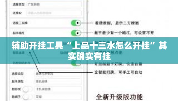 辅助开挂工具“上品十三水怎么开挂”其实确实有挂