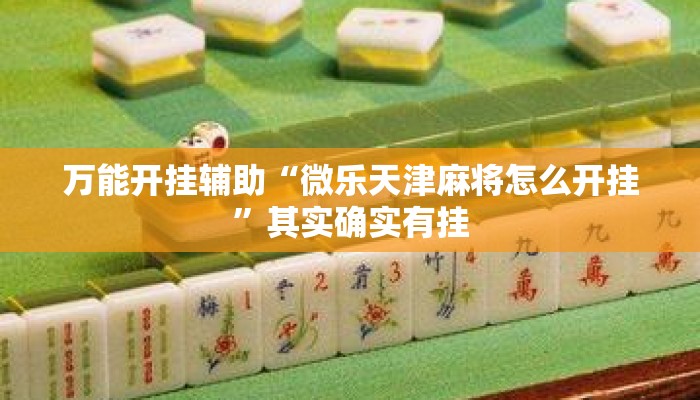 万能开挂辅助“微乐天津麻将怎么开挂”其实确实有挂