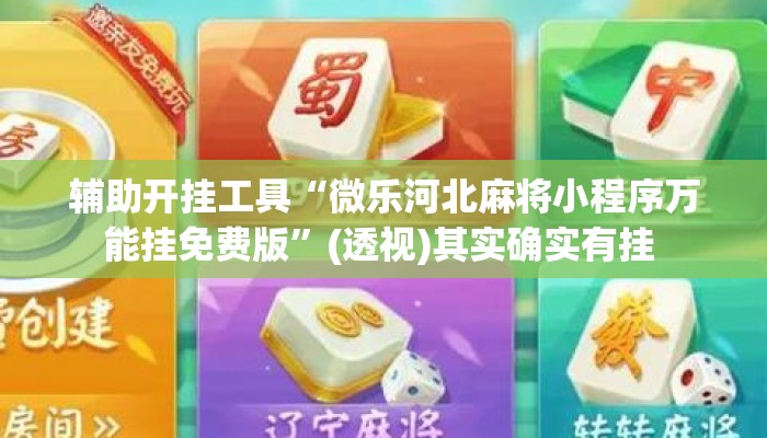 辅助开挂工具“微乐河北麻将小程序万能挂免费版”(透视)其实确实有挂 