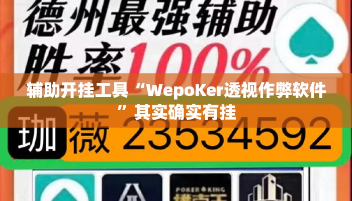 辅助开挂工具“WepoKer透视作弊软件	”其实确实有挂
