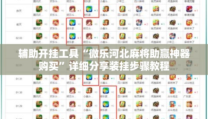 辅助开挂工具“微乐河北麻将助赢神器购买	”详细分享装挂步骤教程
